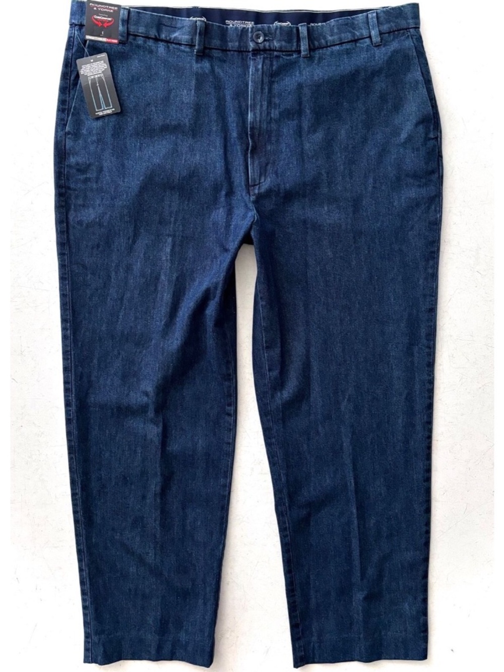 Roundtree & Yorke Nwt Blue Stewart Classic Fit Flat Front Jeans Pants 46